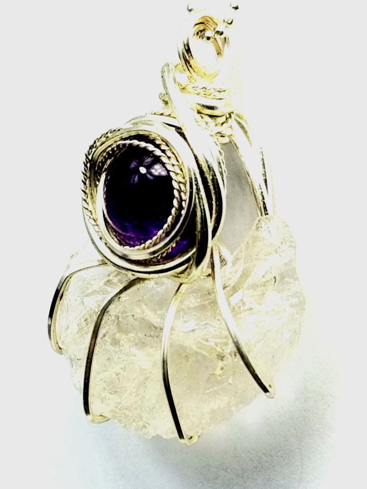 Amethyst and Moon Crystal - Click Image to Close