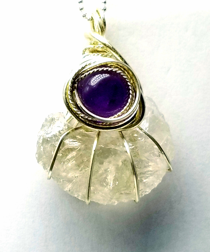 Amethyst and Moon Crystal - Click Image to Close